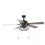 $149 Ellard 52 in. LED Indoor Matte Black Ceiling