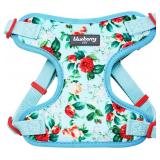 $25 Blueberry Pet Blue Floral Mesh Dog Harness Ves