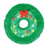 $10 BARK Holiday Wreath Plush Pet Toy, Multi