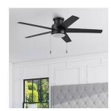 $163 Harbor Breeze Fairbanks 52-Inches Matte Black