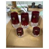 Waterford Crystal Ruby Red Glasses Set