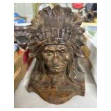 Cast Iron Native American Bookends