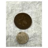 Two 19th and Early 20th Century Coins
