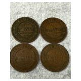 Russian 1 Kopek Coins (1895-1910)