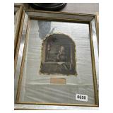 Framed Etching Attributed to Fragonard
