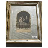 Etching in Gilded Frame, 12ï¿½15 Inches
