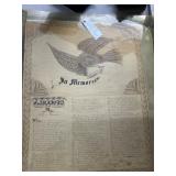 1886 Memorial Calligraphy Artwork