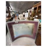 Curved Glass Artwork Signed and Dated