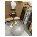 Brass Glass Table Lamps