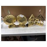 Two Pairs Brass Bookends