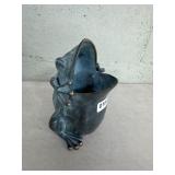 8-Inch Frog Brass Planter