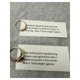 14k and 10kt Gold Rings With Gemstones