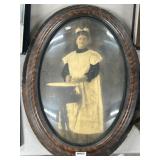 Oval Wooden Frame With Portrait, 25ï¿½