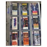 Binder of Super Bowl Ticket and NFL Cards