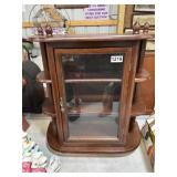 Wooden Curio Cabinet With Glass Door