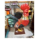 20-Inch Painted Rooster Sculpture