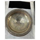 Silverplate Floral Pedestal Dish