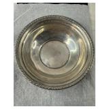Sterling Silver Bowl with Rope Border
