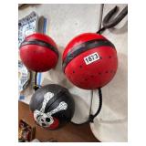 Three Painted Foam Buoys