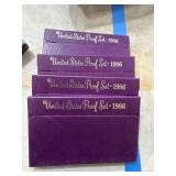 1986 US Proof Mint Sets (Lot of 4)