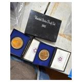 1982 Proof Set and 2 American Medals