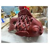 15-Inch Cast Iron Fish Sculpture