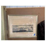 Newport RI Etching, Framed, 30ï¿½24