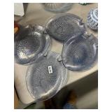 Four Glass Fish-Shaped Dishes