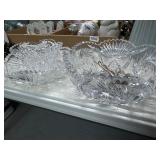 Cut Glass Bowls and Silver Spoons Set