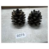 Brass Acorn Candle Holders