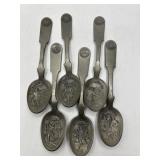 Pewter State Souvenir Spoons