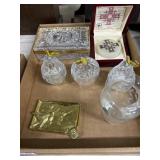 Crystal and Brass Decorative Items