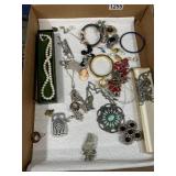 Vintage Jewelry Collection With Brooches