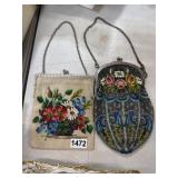 2 Vintage Beaded Purses