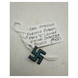 Sterling Silver Turquoise Enamel Brooch