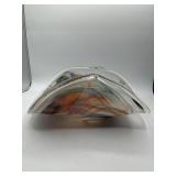 13-Inch Multicolor Hand-Blown Glass Bowl