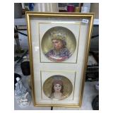 Framed Royal Portrait Plates, 18ï¿½32ï¿½