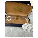 Antique 10K Gold Bridge Octagon Eyeglasses