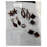 5-Pair Tortoise Shell Jewelry Set