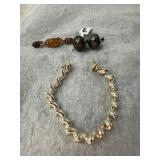 Sterling Jewelry Lot with Amber and Italy Mark