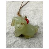 Small Jade Dog Pendant With Cord