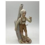 Porcelain Figurine of Boy with Tree
