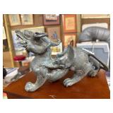 12-Inch Metal Dragon Sculpture