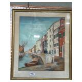 Framed Signed Painting by J.D. Fox, 1962