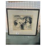 Framed Etching ï¿½Irish Night IIï¿½ Signed