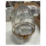 Crystal Decanter Set in Egg-Shaped Case