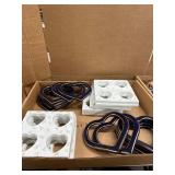 Chamart France Heart-Shaped Porcelain Holders