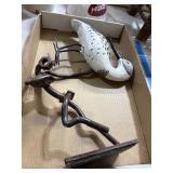 Carved Bird Sculpture with Metal Artwork