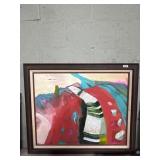 Abstract Painting in Wooden Frame