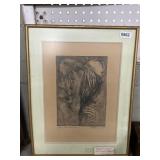 Framed Signed and Numbered Etching